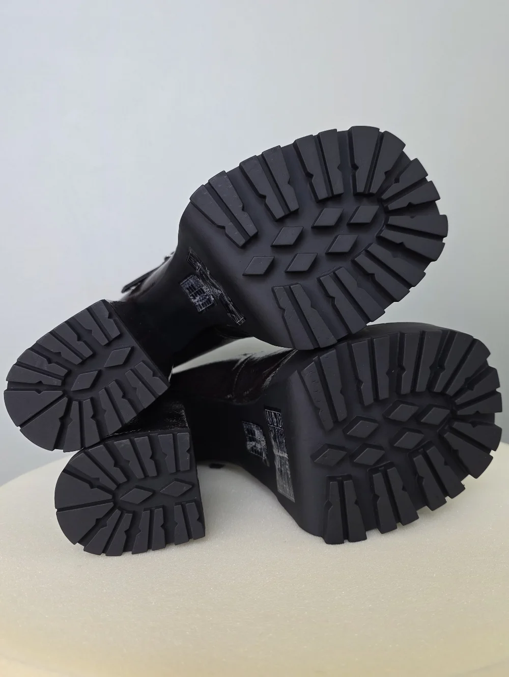 Affection Los Angeles Patent Lug Sole Platform Mary Janes - Dark Brown - 7.5 NEW